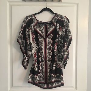 White House Black Market open shoulder blouse